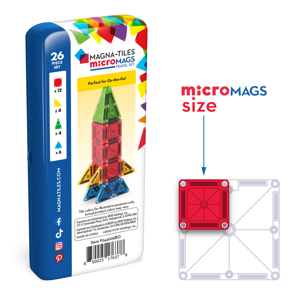 MAGNA-TILES micro MAGS Travel Tin case