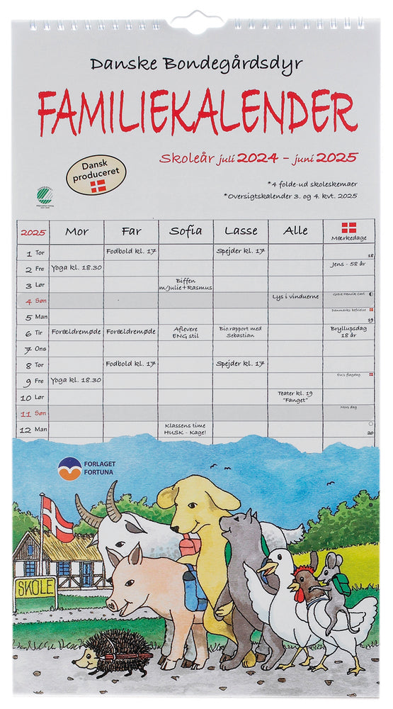 Familekalender 24/25 dyr 5 pers.