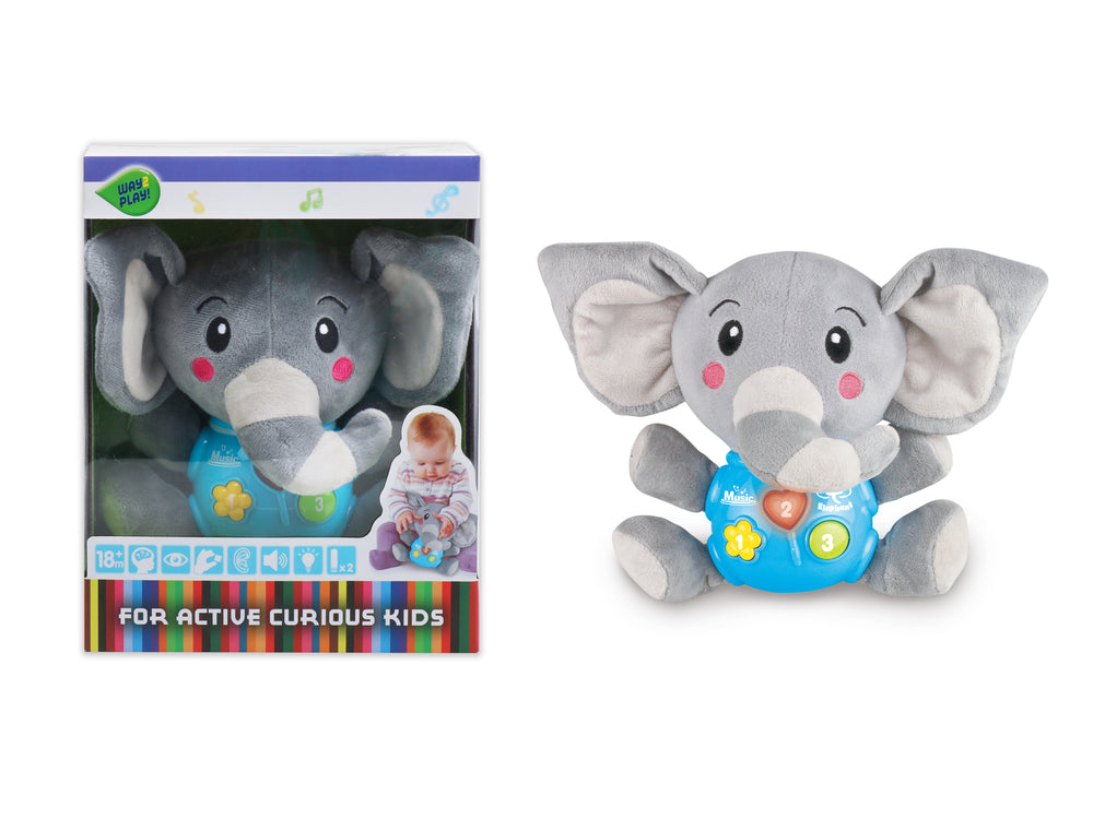 BAMSE ELEFANT MED MUSIK OG LYS