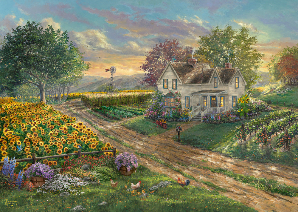 Puslespil Sunflower Fields 1000 brikker