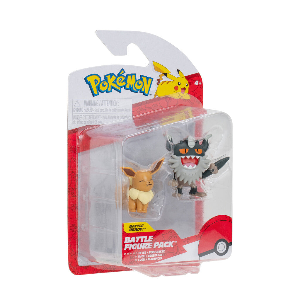 POKEMON BATTLE FIGURE PERRSERKER AND EEVEE