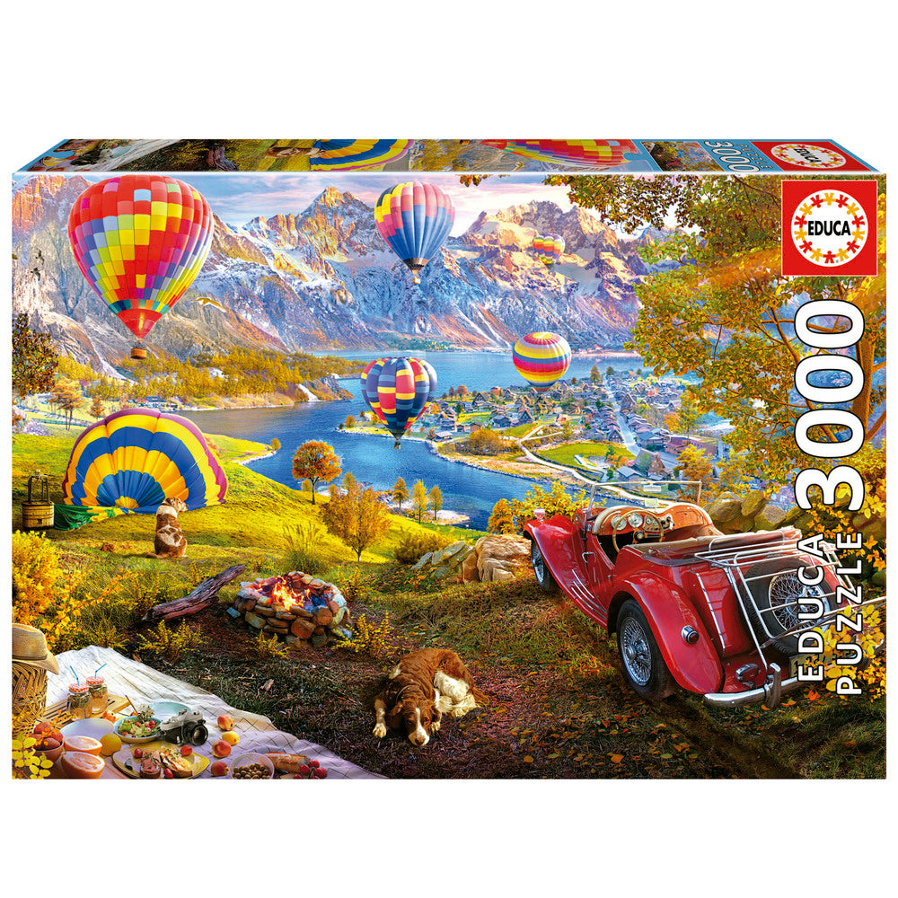 Puslespil Hot Air Baloon Valley 3000 brikker