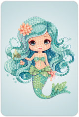 Diamond art havfrue 10 x 15 cm