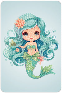 Diamond art havfrue 10 x 15 cm