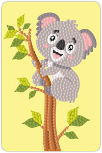 Diamond art koala i træ 10 x 15 cm