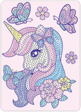 Diamond art enhjørning 13 x 18 cm