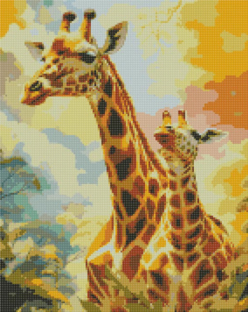 Diamond art giraffer 40 x 50 cm