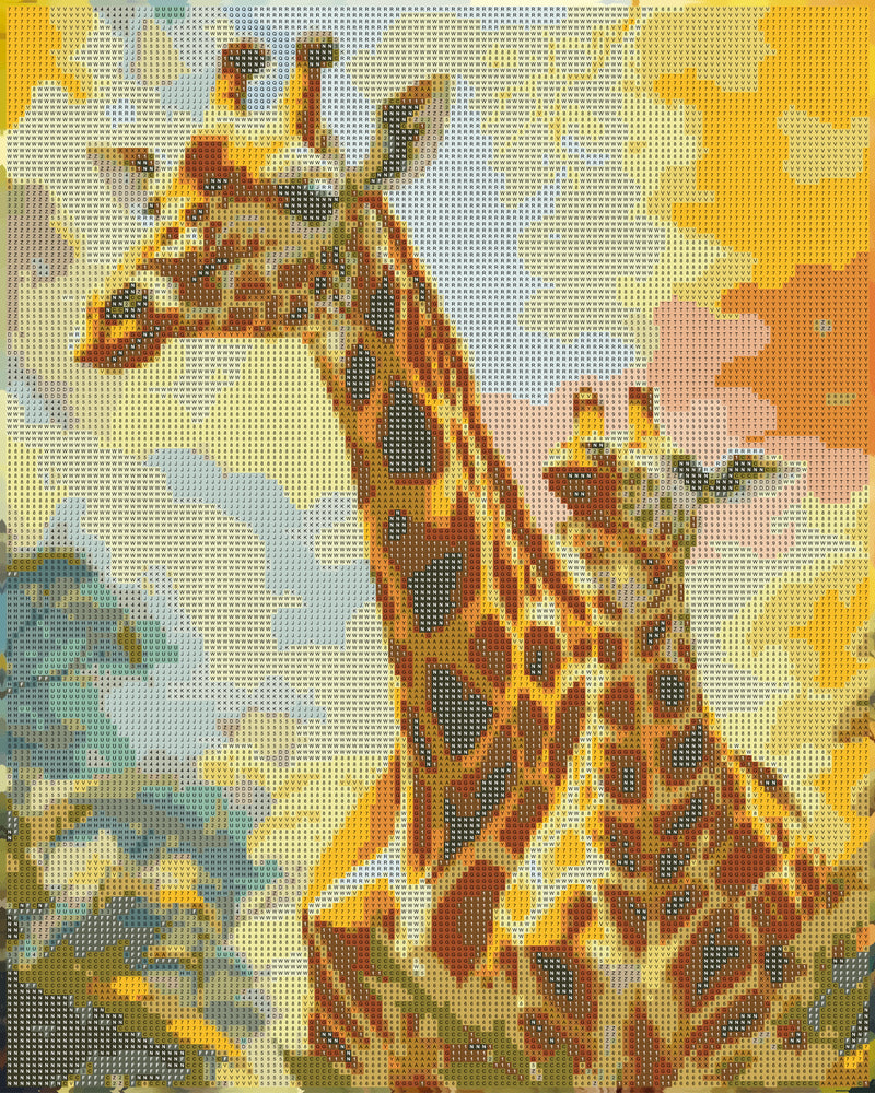 Diamond art giraffer 40 x 50 cm