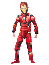 Iron Man Deluxe kostume med maske str. 3-4 år