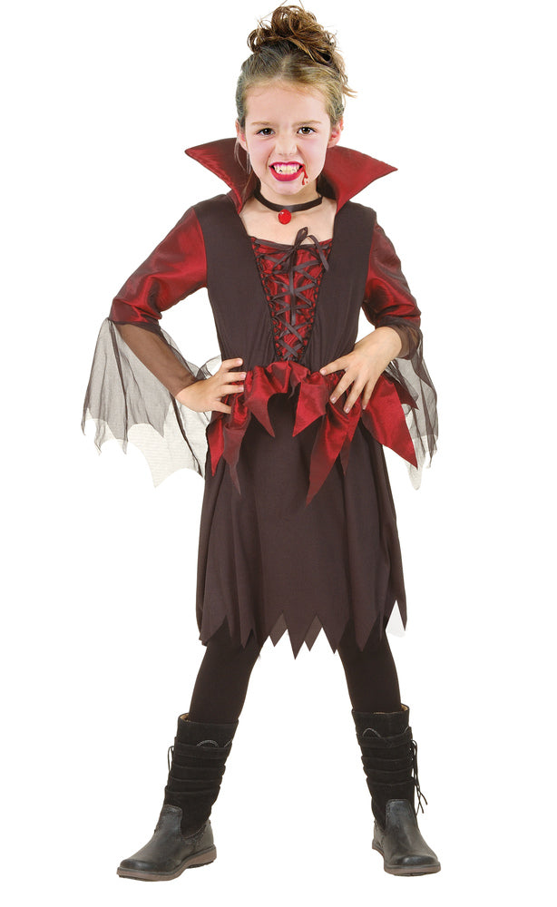 Vampyr-dronning kostume str. 4-6 år