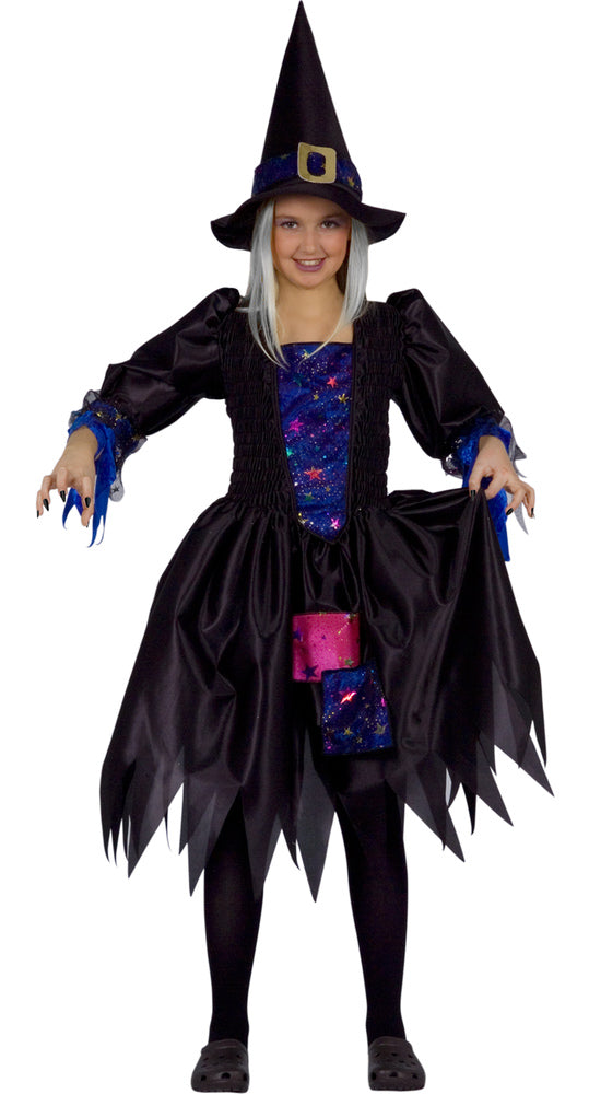 Klassisk heksekostume str. 4-6 år