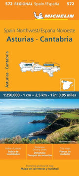 Michelin Spain Blad 572: Northwest Spain: Asturias, Cantabria