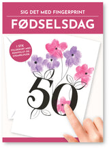 Fingerprint kort 50 år m/konvolut og stempelpude