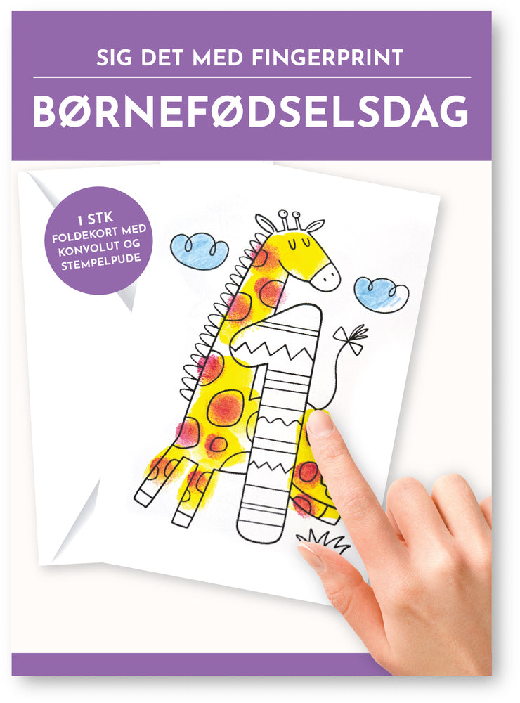 Fingerprint kort 1 år m/konvolut og stempelpude