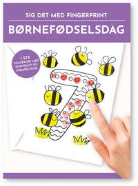 Fingerprint kort 7 år m/konvolut og stempelpude