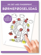 Fingerprint kort 9 år m/konvolut og stempelpude