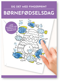 Fingerprint kort 8 år m/konvolut og stempelpude