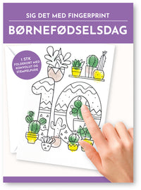 Fingerprint kort 10 år m/konvolut og stempelpude