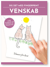 Fingerprint kort bedste veninde m/konvolut og stempelpude