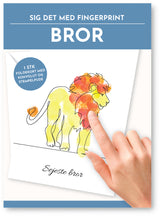 Fingerprint kort bror m/konvolut og stempelpude