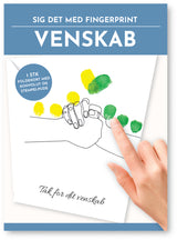 Fingerprint kort bedste ven m/konvolut og stempelpude