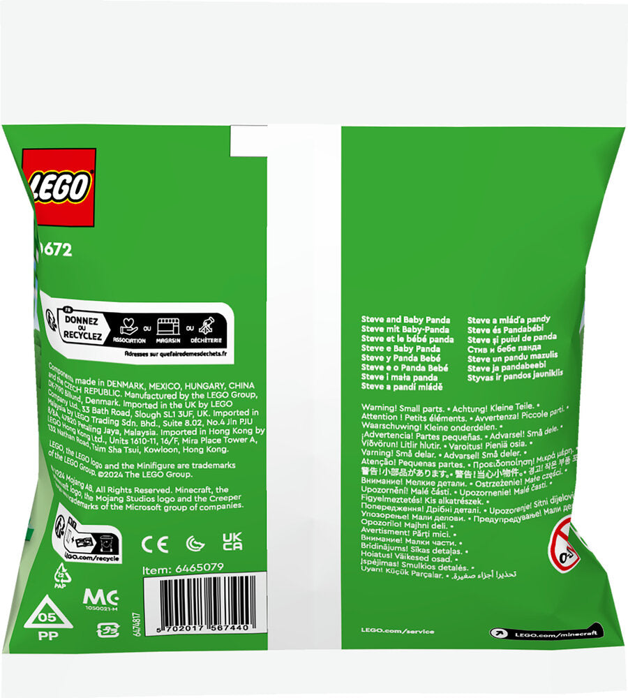 30672 LEGO Minecraft Steve and Baby Panda