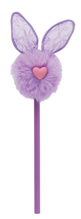 Blyant med kaninører og pom pom asst
