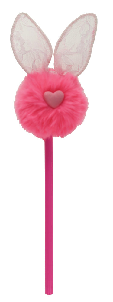 Blyant med kaninører og pom pom asst