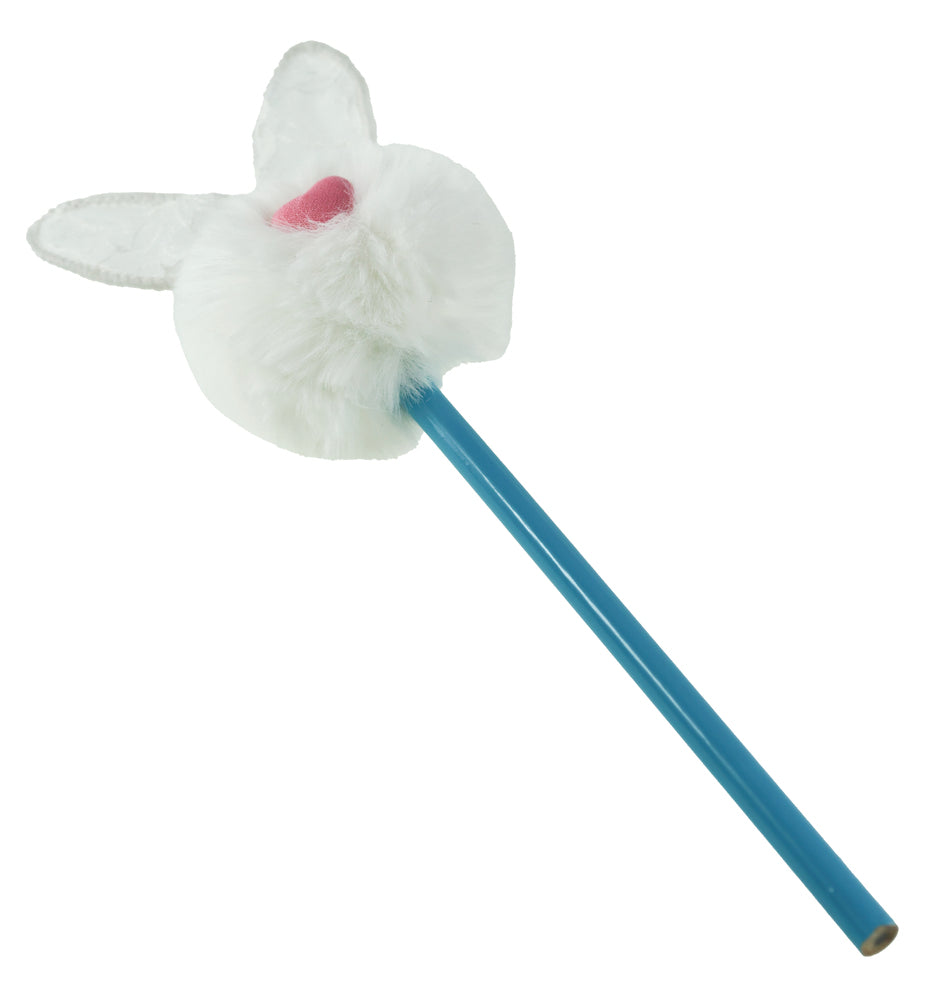 Blyant med kaninører og pom pom asst
