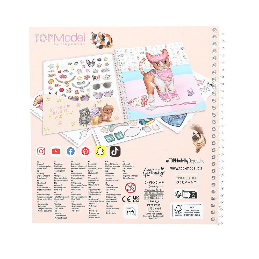 TOPModel Dress me Up Stickersbog KITTY