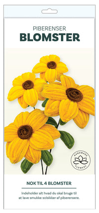 Piberenser blomster solsikke 4 stk.