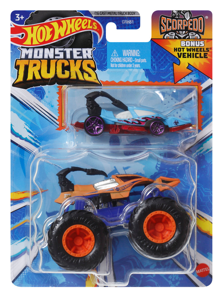 Hot Wheels Monster Trucks 1:64 Single and Promo Car Asst.