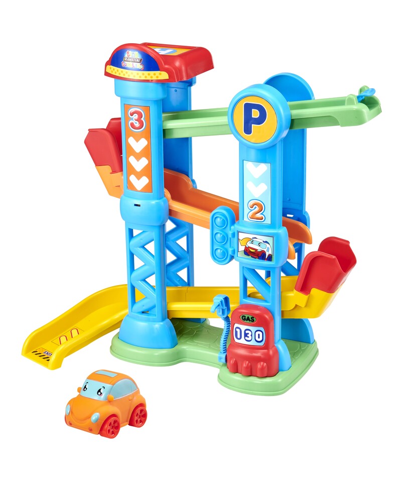 Tiny Teamsterz Tumbling Tower med 1 soft-bil