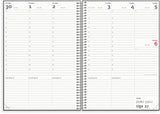 Mayland lærerkalender 25/26 A5 uge højformat sort karton