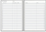 Mayland lærerkalender 25/26 A5 uge højformat sort karton
