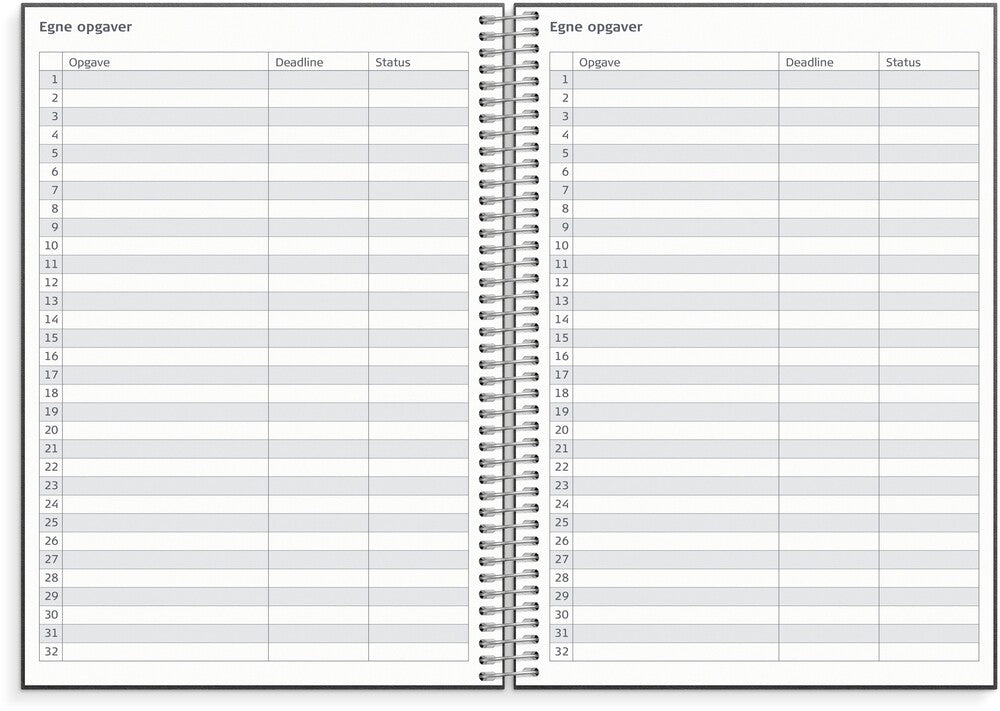 Mayland lærerkalender 25/26 A5 uge højformat sort karton