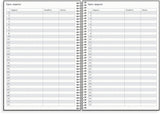Mayland lærerkalender 25/26 A5 uge højformat sort karton