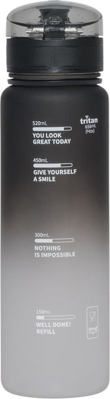 Drikkeflaske Beckmann Black Gradient Tritan 650Ml