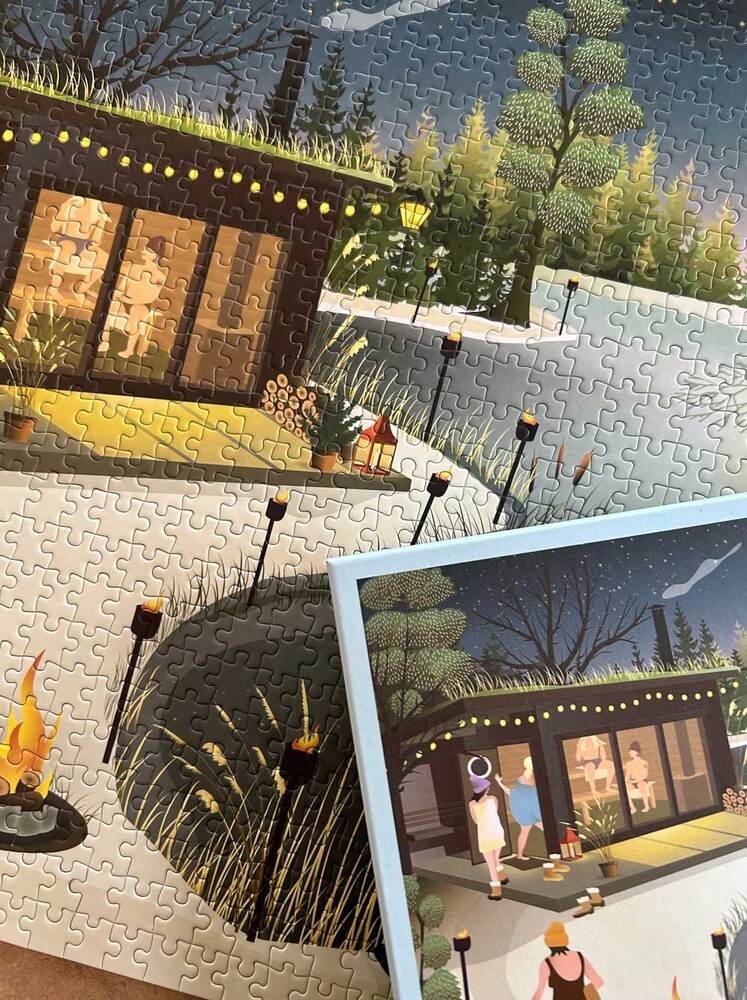 PUSLESPIL SAUNA BY THE LAKE 1000 BRIKKER