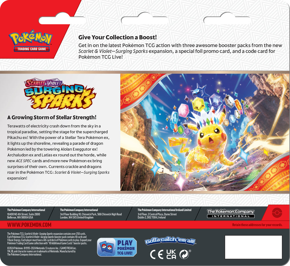 Pokémon Surging Sparks 3-Pack Blister