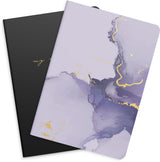 Kladdehæfte lilac/black 2 stk 80 linjeret sider
