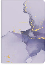 Kladdehæfte lilac/black 2 stk 80 linjeret sider