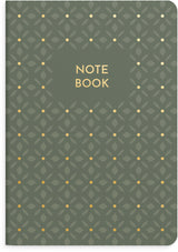 Kladdehæfte green/pattern 2 stk 80 linjeret sider