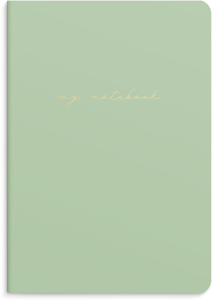 Kladdehæfte green/pattern 2 stk 80 linjeret sider