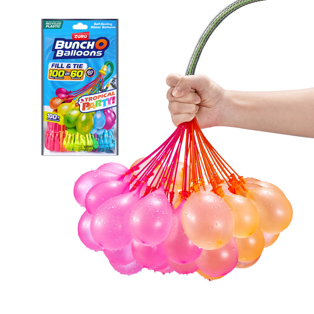 Vandballon Tropical Party 100 stk ass