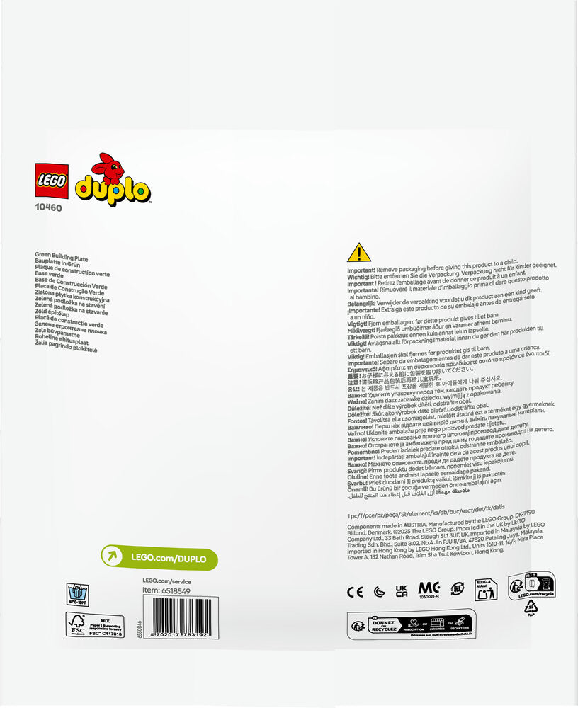 10460 LEGO DUPLO Classic Grøn byggeplade