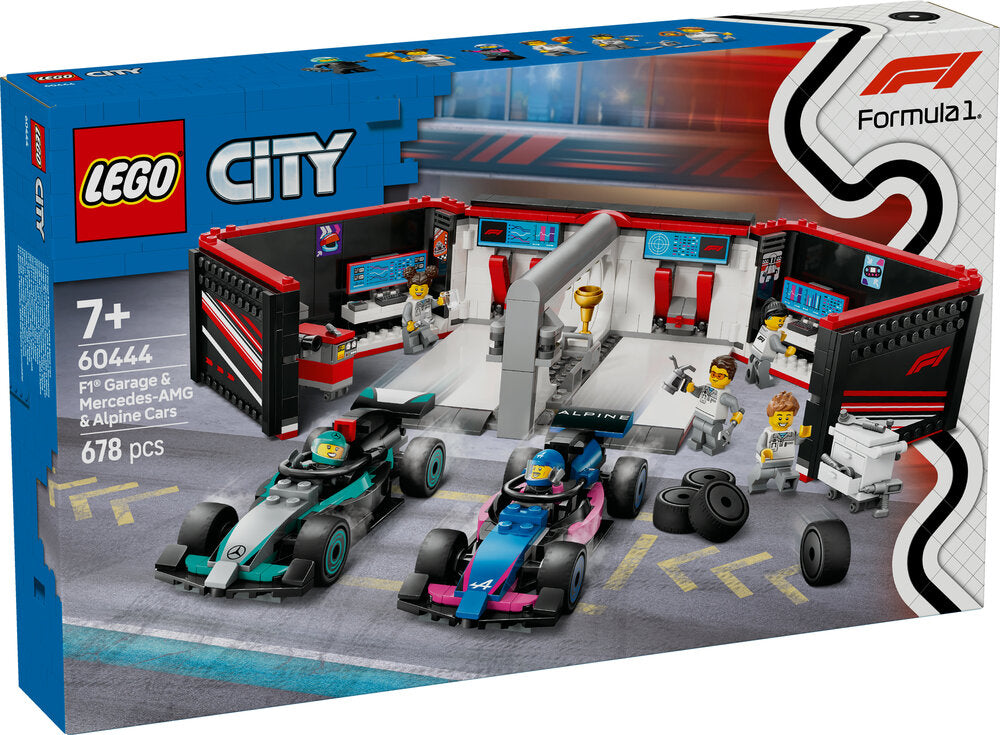 D3 60444 LEGO City F1®-garage: Mercedes-AMG og Alpine-biler