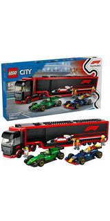 D2 60445 LEGO City F1®-lastbil med RB20 og AMR24 F1®-biler
