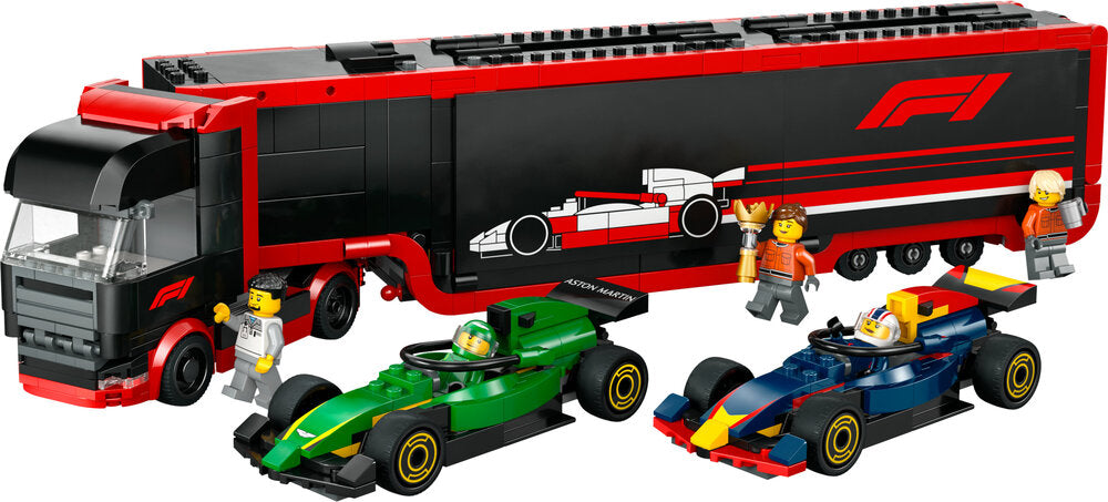 D2 60445 LEGO City F1®-lastbil med RB20 og AMR24 F1®-biler