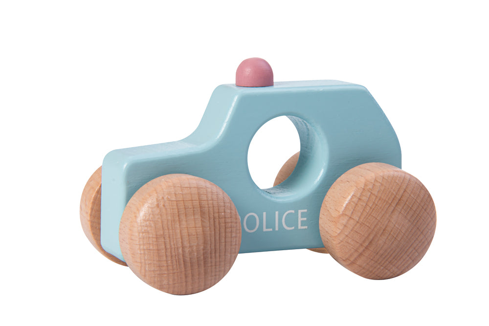 Kinder and Kids Blue Police Car